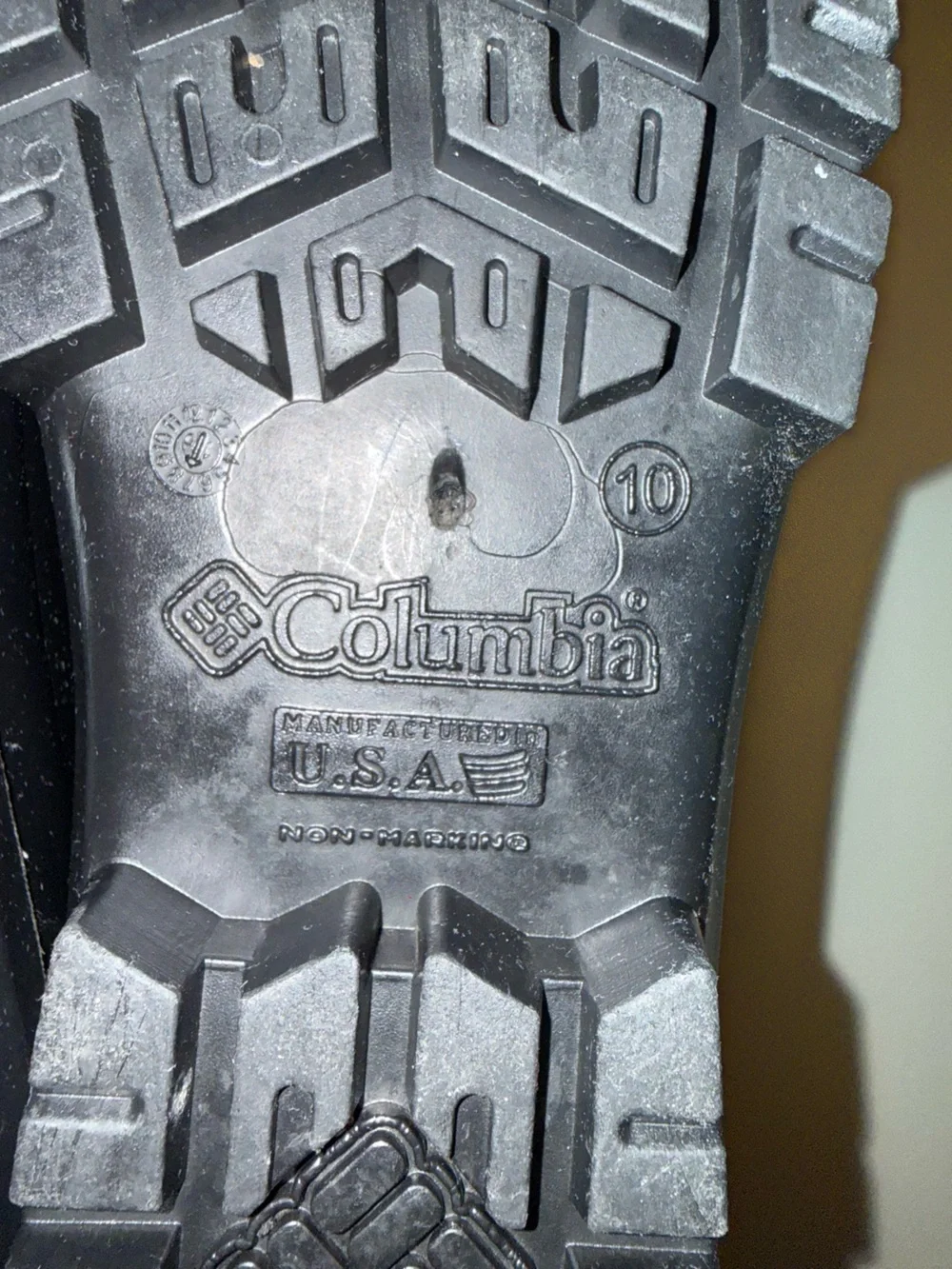 Columbia Black tall rain boots women’s size 10